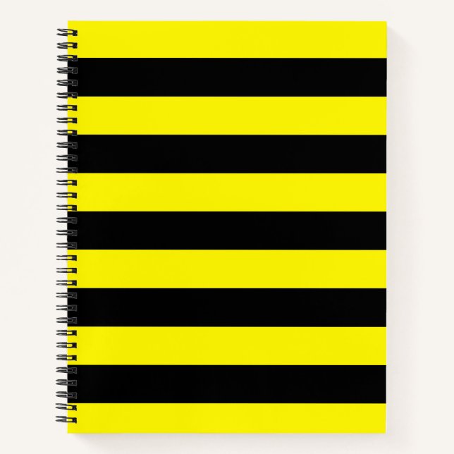 Carnet Rayures jaunes et noires (Devant)