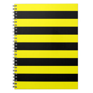 Carnet Rayures jaunes et noires