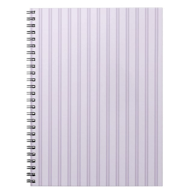 Carnet Rayures lavande violet (Devant)