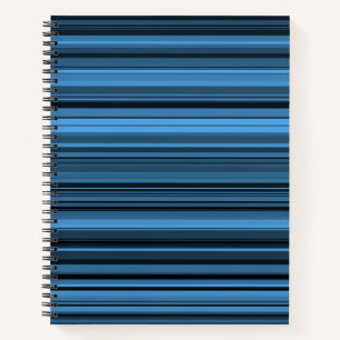 Carnet Rayures Noir Bleu
