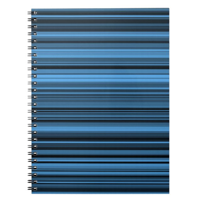 Carnet Rayures Noir Bleu (Devant)