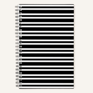 Carnet Rayures noires et blanches sans couture