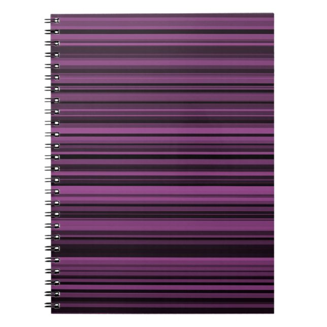 Carnet Rayures noires violettes abstraites (Devant)