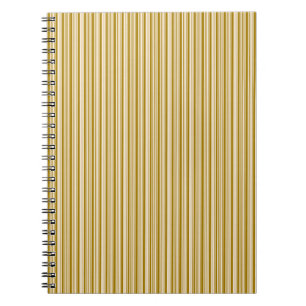 Carnet Rayures or et blanc antique