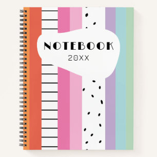 Carnet Rayures Pop Whimsical