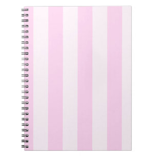 Carnet Rayures - roses et rose-clair