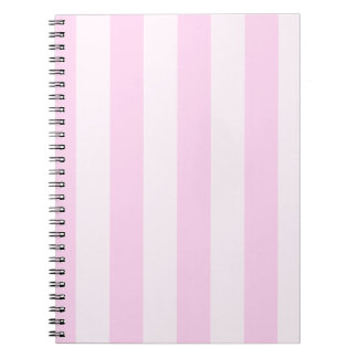 Carnet Rayures - roses et rose-clair