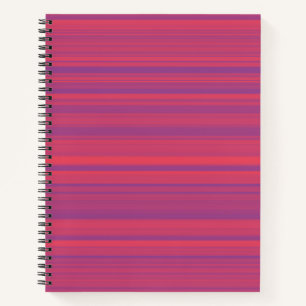 Carnet Rayures Rouge Violet Motif Sans Fin
