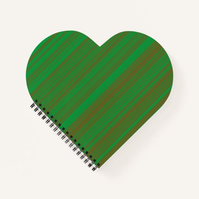 Carnet Rayures Vert Marron (Devant)