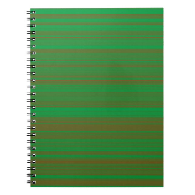 Carnet Rayures Vert Marron (Devant)