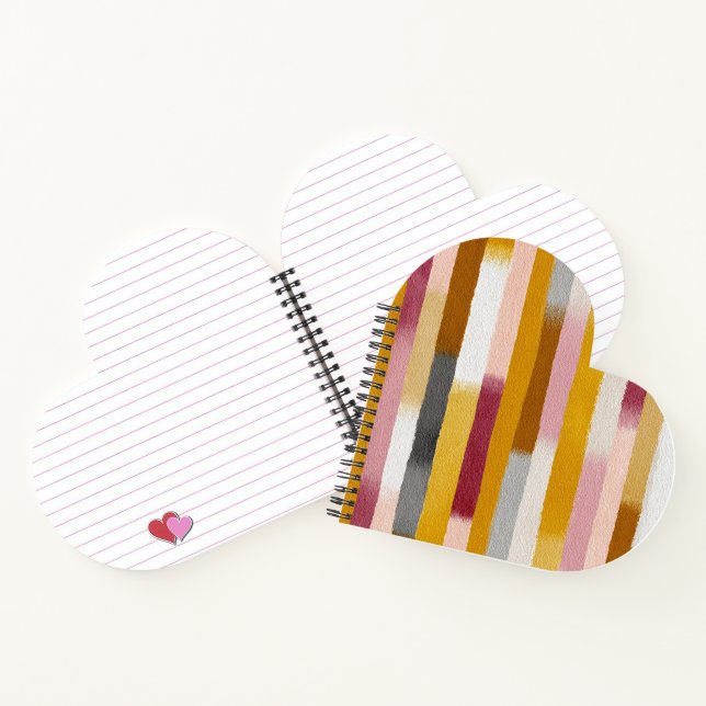 Carnet Rayures verticales aquarelle sans couture (Intérieur)