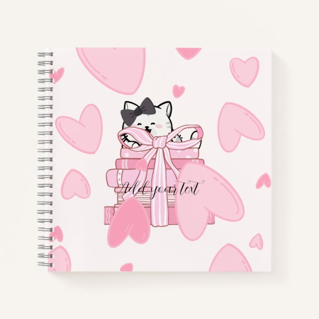 Carnet Read • Love • Write – Cat & Book Notebook (Devant)