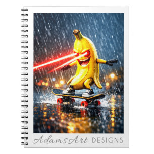 Carnet Rebelle au skateboard Laser Banana