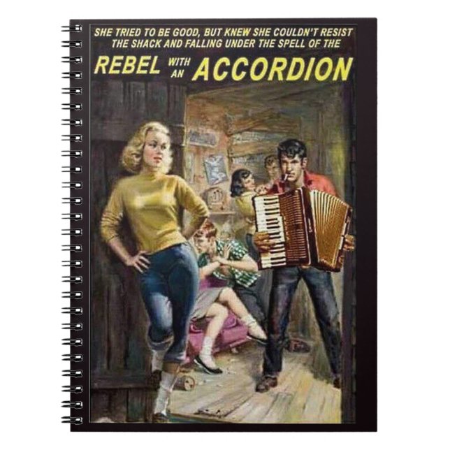 Carnet rebelle avec un accordéon (Devant)