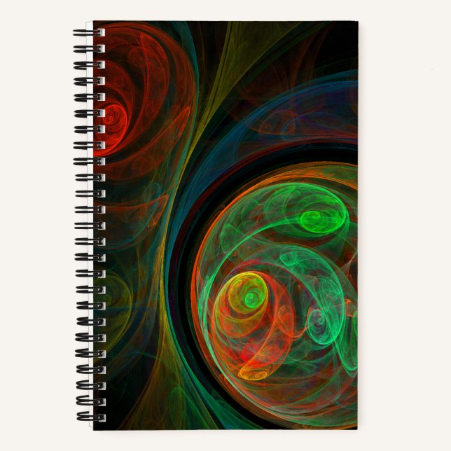 Carnet Reborn Green Art Abstrait (Recto)