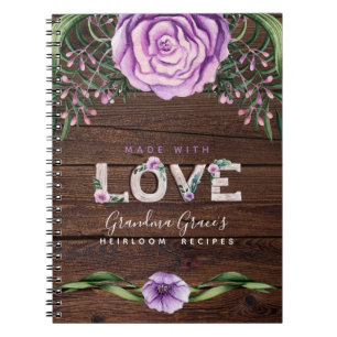 Carnet RECEPES - Heirloom Cadeau grand-mère maman maman