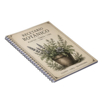 Carnet recetario botanico de bolsillo