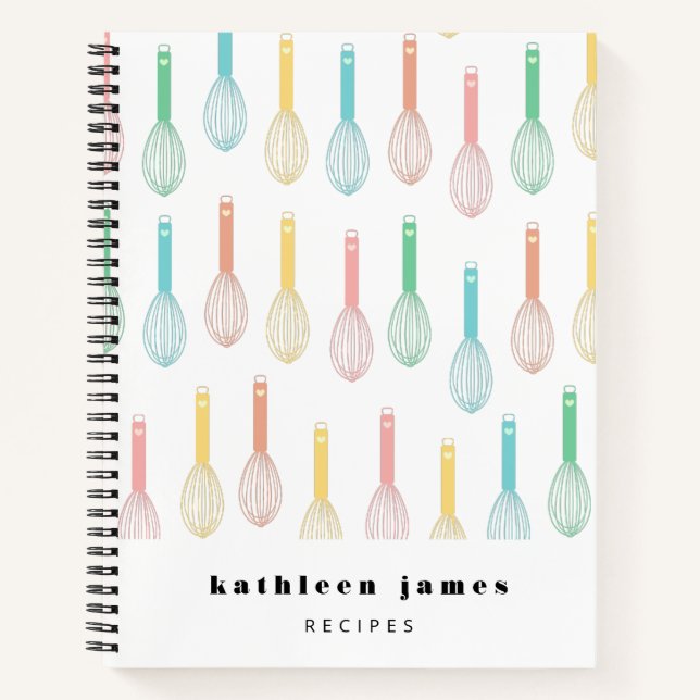 Carnet Recette Balloon Whisks Pastel (Devant)