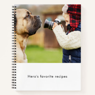 Carnet Recette chien animal de compagnie photo repas