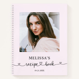 Carnet Recette Cute Coeur Calligraphie Photo Bloc-notes