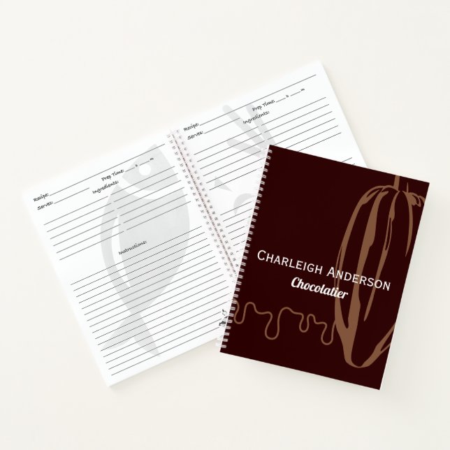 Carnet Recette de chocolat chocolatier de cacao moderne (Intérieur)