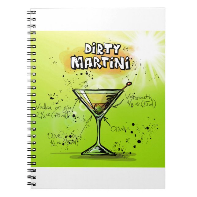 Carnet Recette de cocktail Martini (Devant)