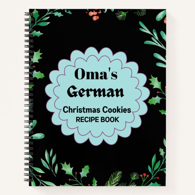 Carnet Recette de cookies de Noël allemand d'Oma (Devant)