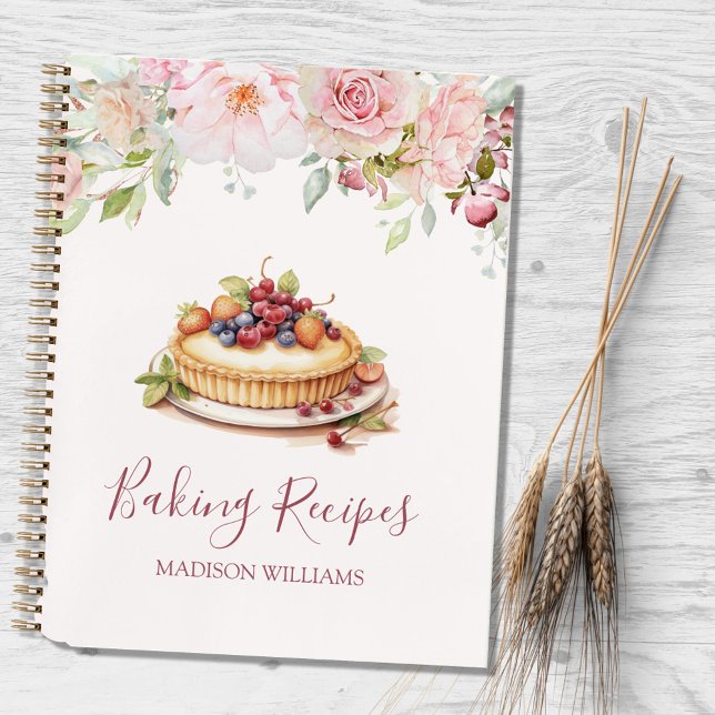 Carnet Recette de cuisine Fleur de Rose Rose Rose Florale (In situ)