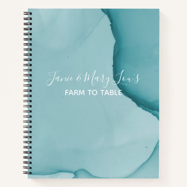 Carnet Recette de design contemporain à l'encre d'alcool  (Devant)