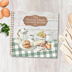 Carnet Recette de famille de nourriture de ferme en bois
