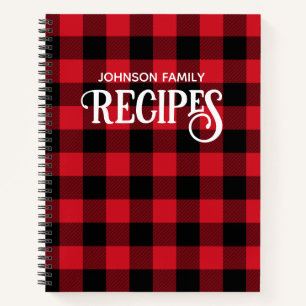Carnet Recette de famille de vérification de buffle rouge