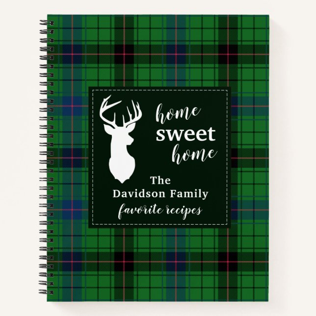 Carnet Recette de famille personnalisée Davidson Tartan P (Devant)