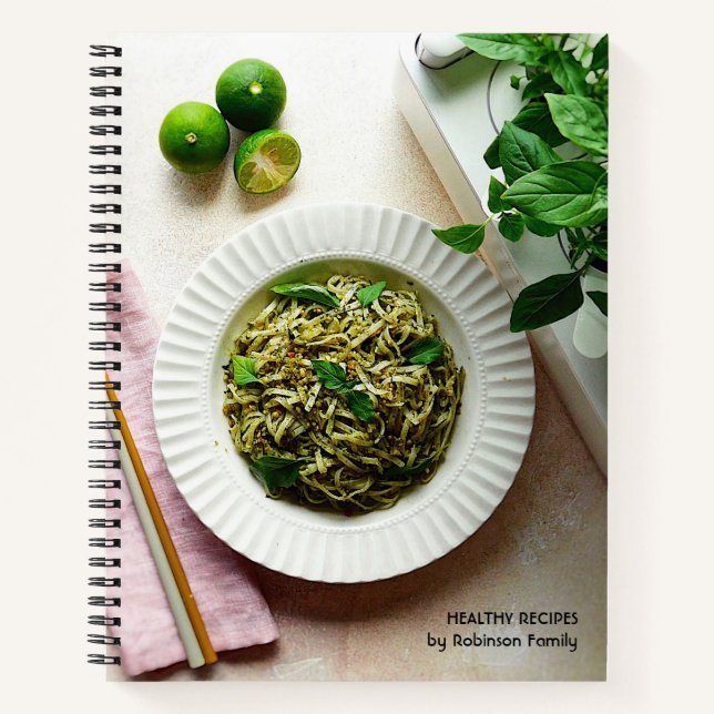 Carnet Recette de famille saine moderne (Devant)