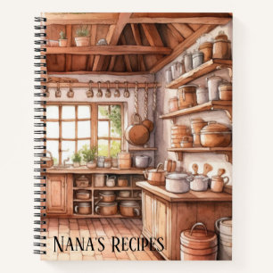 Carnet Recette de Famille Vintage Héritage Rustique