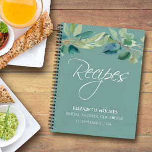 Carnet Recette de Fête des mariées Eucalyptus Aquarelle m