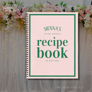 Carnet Recette de Fête des mariées rose et verte chic