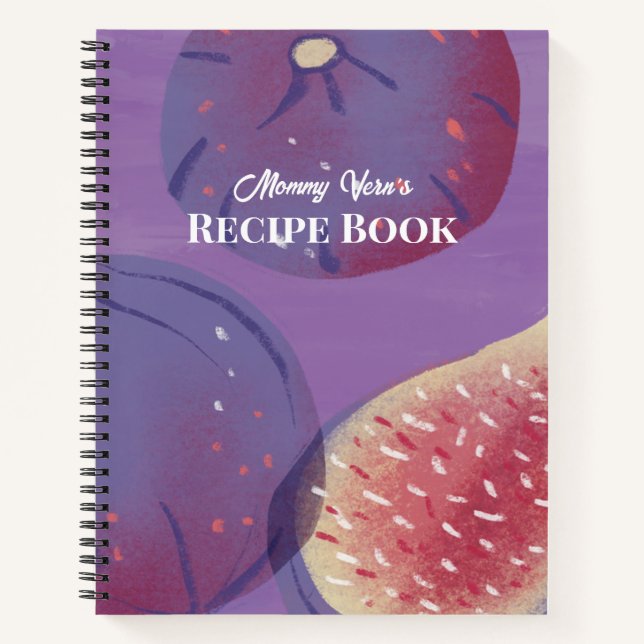 Carnet Recette de Figue Fruit Élégante et Violette dans l (Devant)