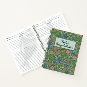 Carnet Recette de jardin anglais avec une libellule vinta