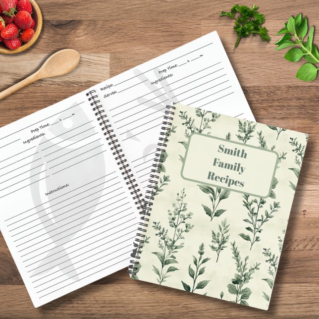 Carnet Recette de la famille de Motif Plante Herbe person (Créateur téléchargé)