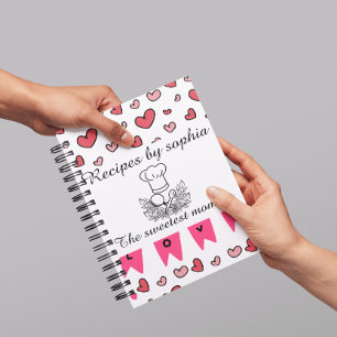Carnet Recette de la fête des mères chef personnalisée 