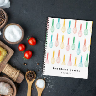 Carnet Recette de Motif Whisk Balloon multicolore