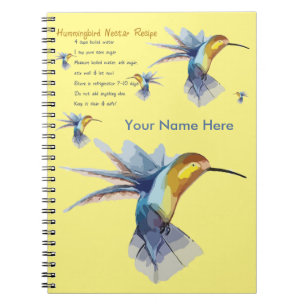 Carnet Recette de nectar de colibri