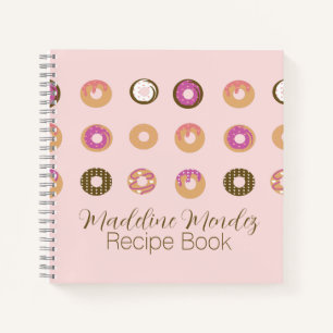 Carnet Recette de nourriture rose de beignes mélangées