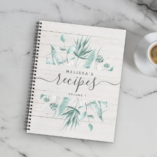 Carnet Recette de script d'aquarelle Rustique personnalis