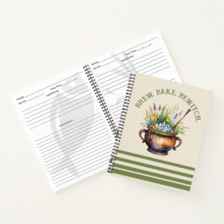 Carnet Recette de sorcellerie de cuisine Brew Bake Bewitc