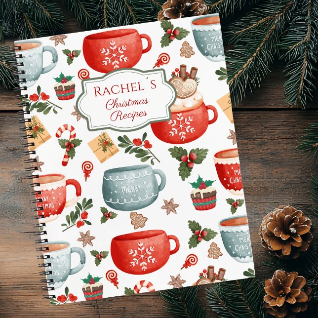 Carnet Recette du Motif de Mugs de Noël Festive mignonne (Créateur téléchargé)
