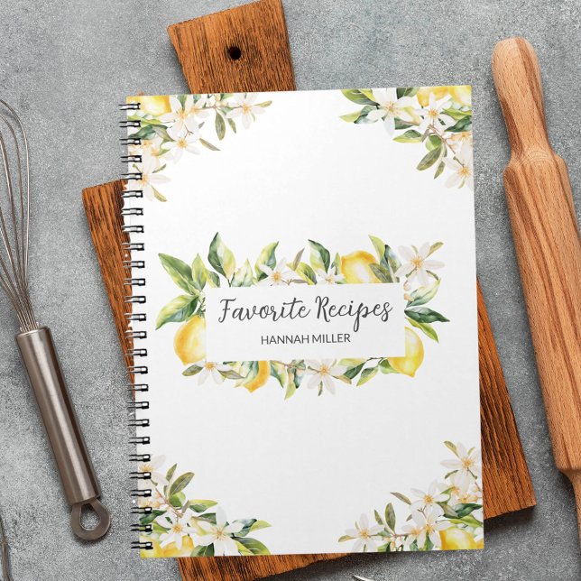 Carnet Recette florale botanique de citrons et de fleurs (In situ)