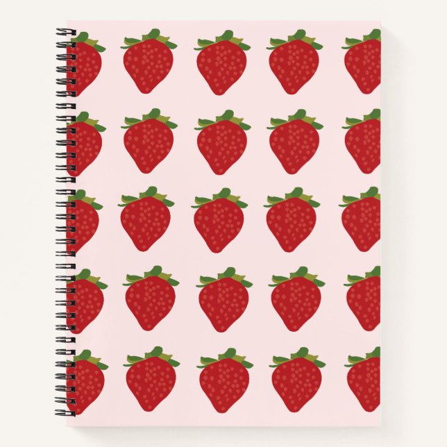 Carnet Recette Mignonne Fraise Fraises (Devant)