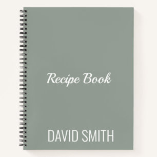 Carnet Recette minimaliste moderne personnalisée