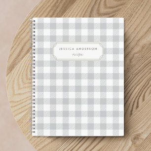 Carnet Recette Moderne de Vérification de Buffalo Gris de